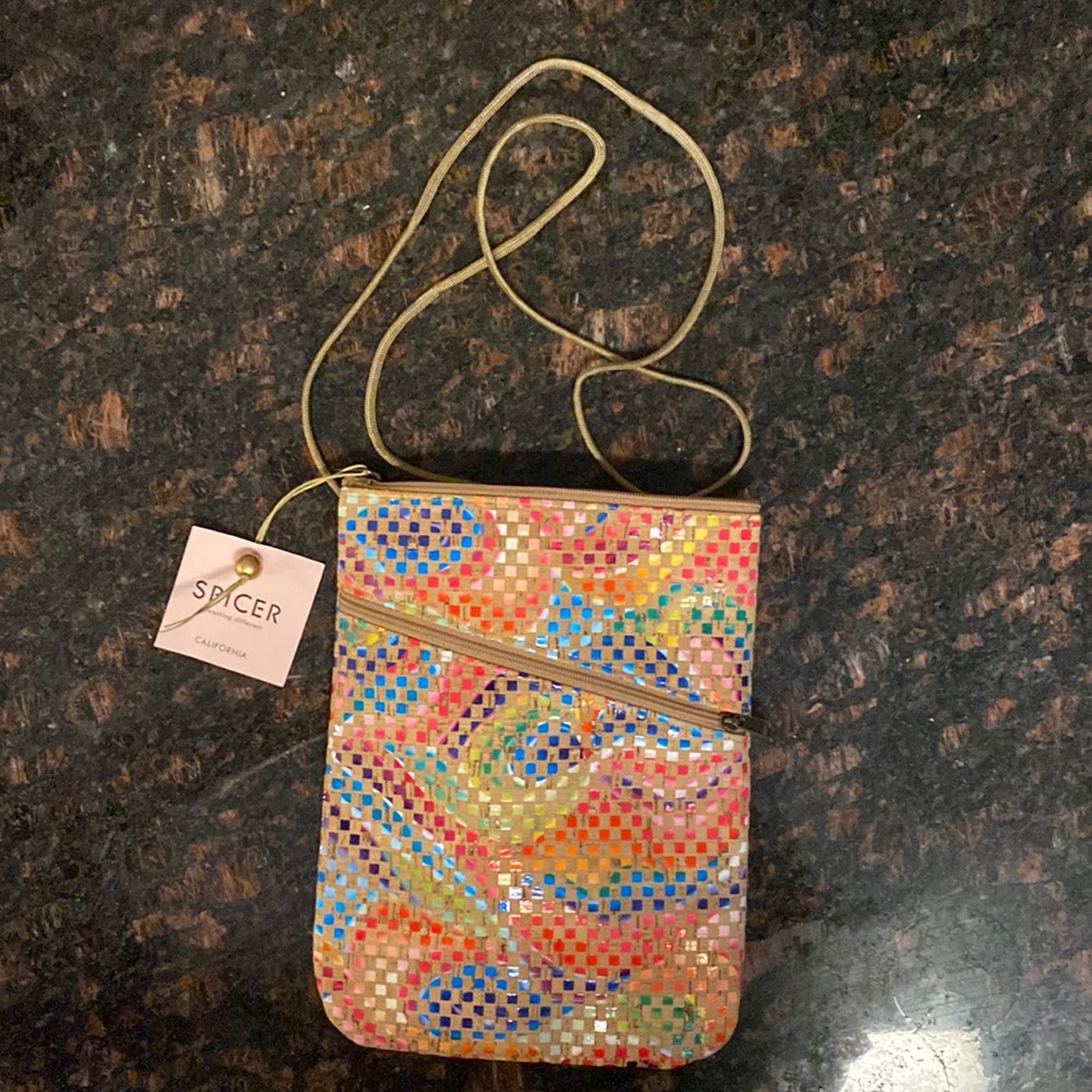 Made in USA cross-body Spicer bag- cork